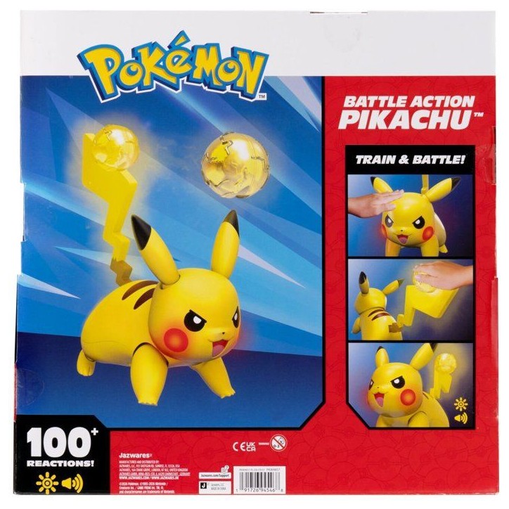 Figurine interactive Pokémon - POKEMON - Pikachu Battle Action - 30 cm - sons et lumières