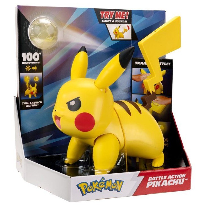 Figurine interactive Pokémon - POKEMON - Pikachu Battle Action - 30 cm - sons et lumières