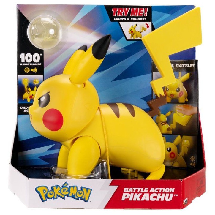 Figurine interactive Pokémon - POKEMON - Pikachu Battle Action - 30 cm - sons et lumières