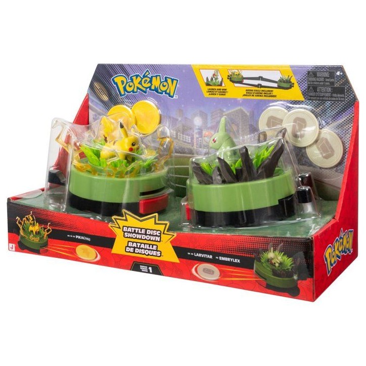 Jeu de duel Pokémon - POKEMON - Pikachu et Embrylex - disques de bataille - arène incluse
