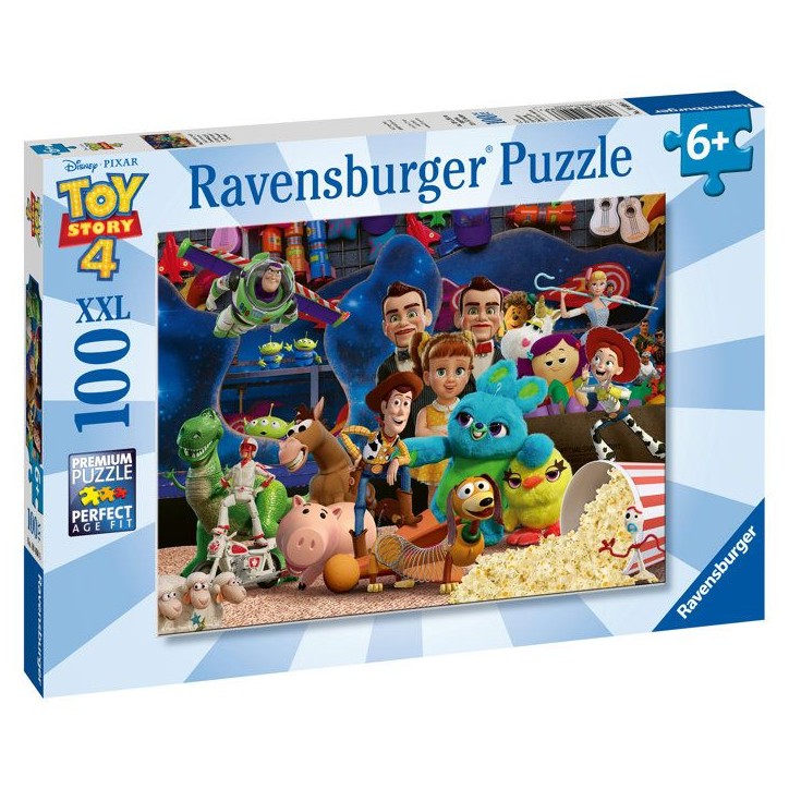 Puzzle Ravensburger Toy Story 4 - 100 pièces XXL - Pour enfants dès 6 ans - Dessins animés et BD - Bleu Puzzle Ravensburger Toy Story 4 - 100 pièces XXL - Pour enfants dès 6 ans - Dessins animés et BD - Bleu