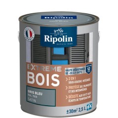 RIPOLIN Peinture pour pour Bois Intérieur & Extérieur - Gris Bleu Ra