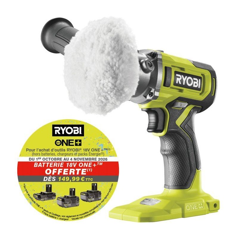 RYOBI Polisseuse rotative 18V ONE+ carrosserie - sans batterie ni char