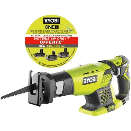 RYOBI Scie sabre 18V ONE+ coupe bois métal - sans batterie ni chargeu