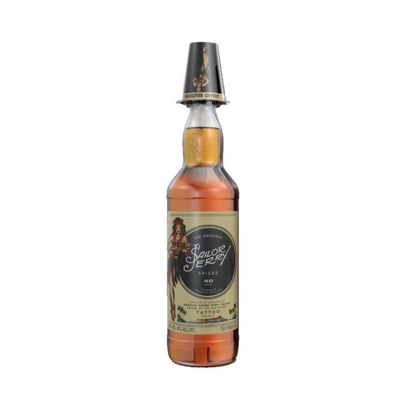Sailor Jerry - Rhum épicé - 40,0% Vol. - 70 cl - Shot offert