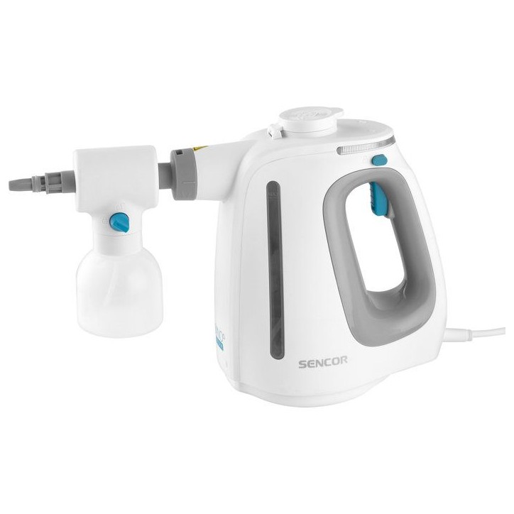 Nettoyeur vapeur à main SENCOR SSC 3510WH - Vapeur prête en 30 s - Doseur détergent intégré - Câble 4 m - Blanc