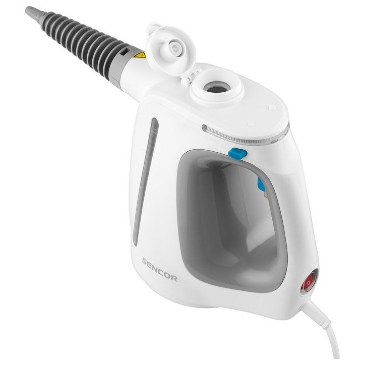 Nettoyeur vapeur à main SENCOR SSC 3510WH - Vapeur prête en 30 s - Doseur détergent intégré - Câble 4 m - Blanc