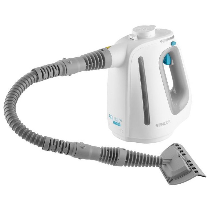 Nettoyeur vapeur à main SENCOR SSC 3510WH - Vapeur prête en 30 s - Doseur détergent intégré - Câble 4 m - Blanc