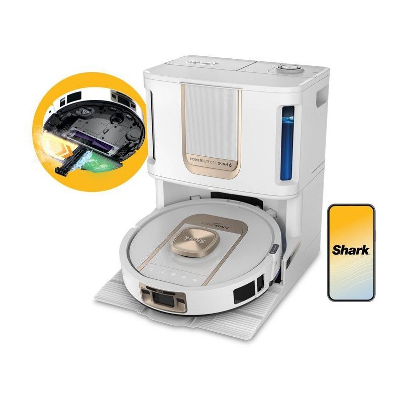 Robot Aspirateur Laveur - SHARK PowerDetect ThermaCharged AV2900XEEUWH