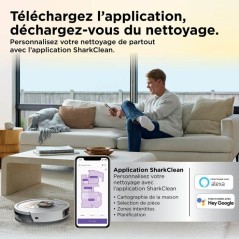 Robot aspirateur laveur - SHARK PowerDetect ThermaCharged AV2910XEEUWH