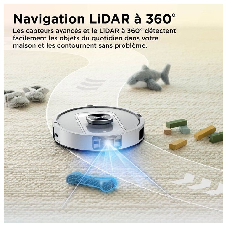 Robot aspirateur laveur - SHARK PowerDetect ThermaCharged AV2920XEEUWH - Base NeverTouch Pro - Auto-lavage à 85 °C - 650 W Robot aspirateur laveur - SHARK PowerDetect ThermaCharged AV2920XEEUWH - Base NeverTouch Pro - Auto-lavage à 85 °C - 650 W