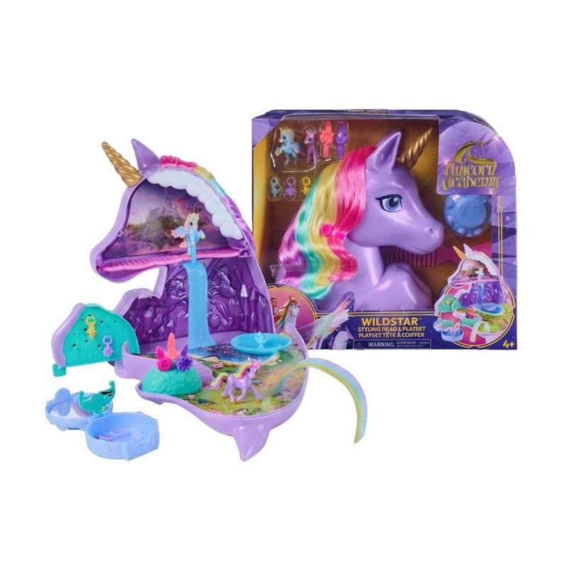 Tête à coiffer 2 en 1 Licorne Wildstar - Unicorn Academy - Se transf