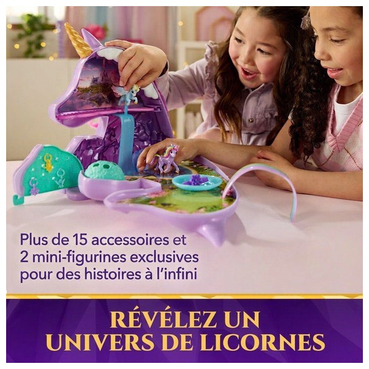 Tête à coiffer 2 en 1 Licorne Wildstar - Unicorn Academy - Se transforme en playset - SPIN MASTER - A partir De 4 Ans