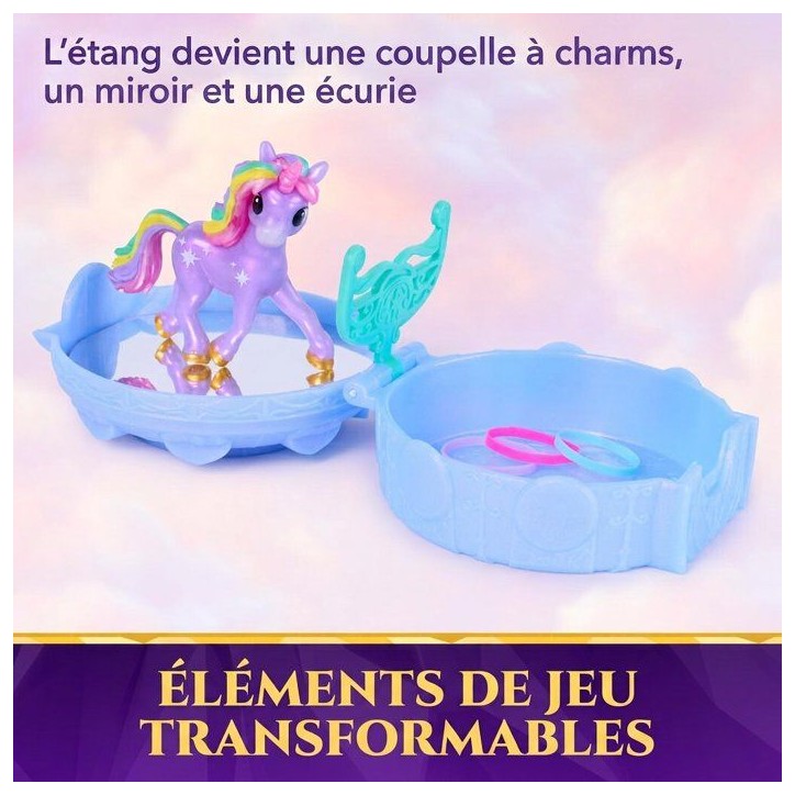 Tête à coiffer 2 en 1 Licorne Wildstar - Unicorn Academy - Se transforme en playset - SPIN MASTER - A partir De 4 Ans