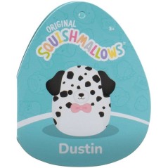 Peluche dalmatien - SQUISHMALLOWS - Dustin - 40 cm - ventre duveteux -