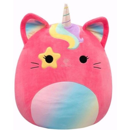 Peluche caticorne - SQUISHMALLOWS - Sienna - 50 cm - rose - yeux étoi