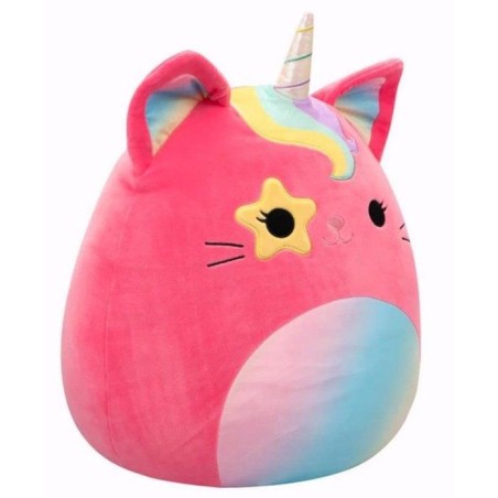 Peluche caticorne - SQUISHMALLOWS - Sienna - 50 cm - rose - yeux étoilés