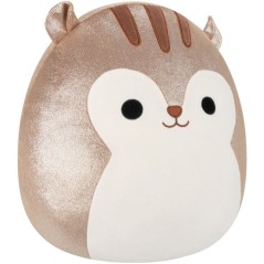 Peluche écureuil - SQUISHMALLOWS - Sawyer - 40 cm - brun pailleté -