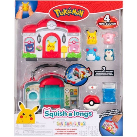 Coffret de jeu Pokémon - SQUISHMALLOWS - Squish-a-longs - 4 Mini-Squi