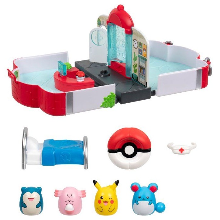 Coffret de jeu Pokémon - SQUISHMALLOWS - Squish-a-longs - 4 Mini-Squish - Centre Pokémon