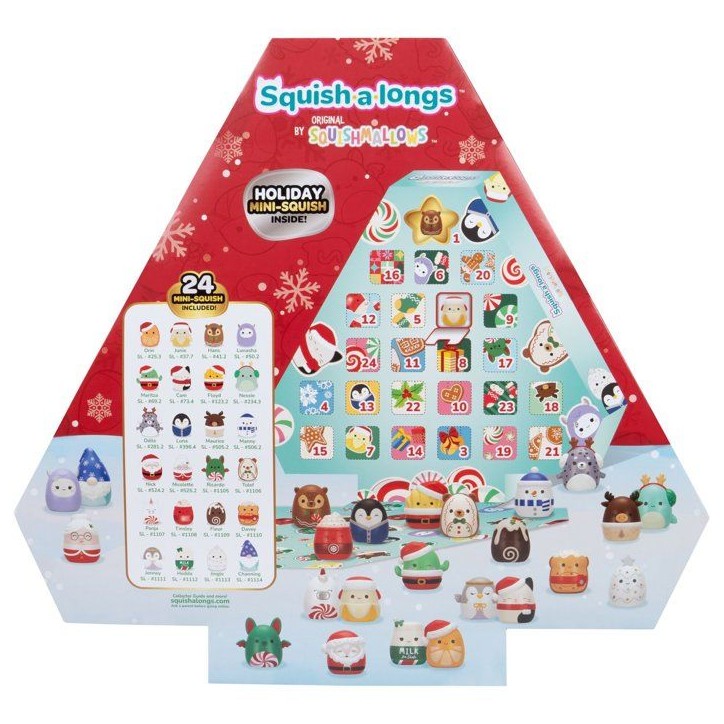 Calendrier de l'avent - SQUISHMALLOWS - Squish-a-longs - 24 Mini-Squish - édition fêtes