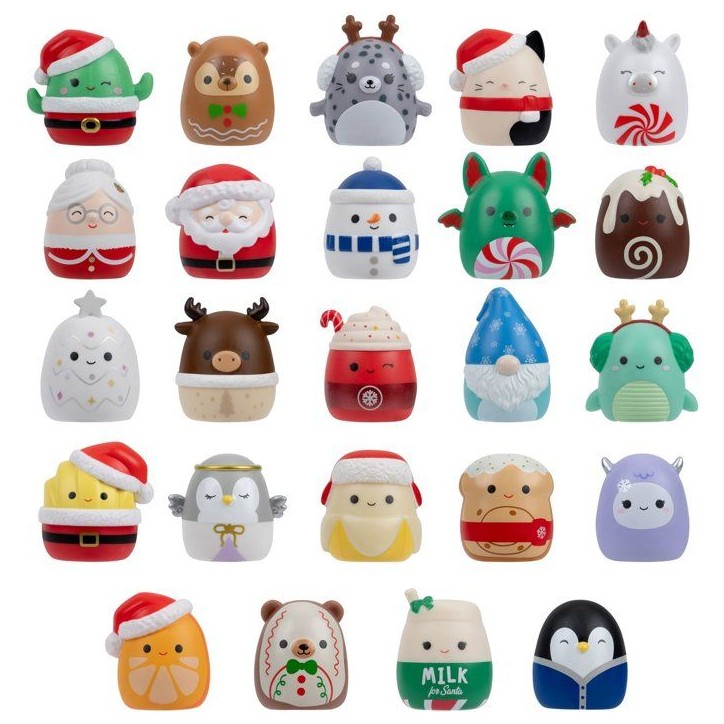 Calendrier de l'avent - SQUISHMALLOWS - Squish-a-longs - 24 Mini-Squish - édition fêtes