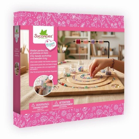 Atelier bijoux - SYCOMORE - Perles Chic et Plateau Bois XL - Perles en