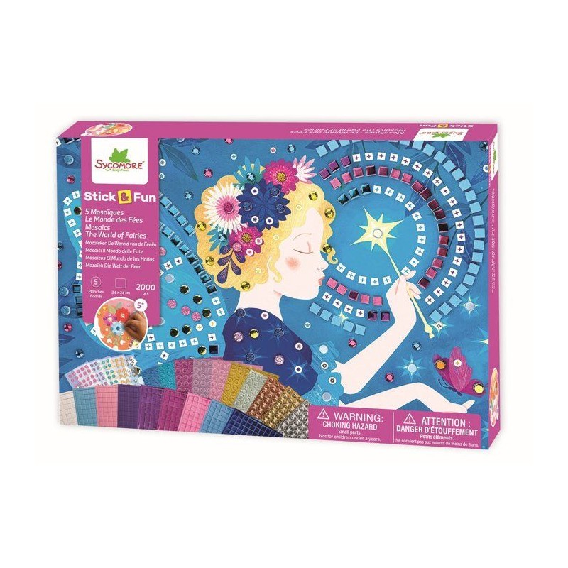 Activité mosaïques XL - SYCOMORE - Stick'n Fun Le Monde des Fées -