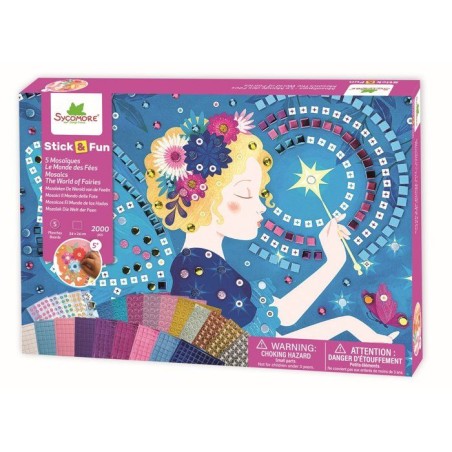 Activité mosaïques XL - SYCOMORE - Stick'n Fun Le Monde des Fées -