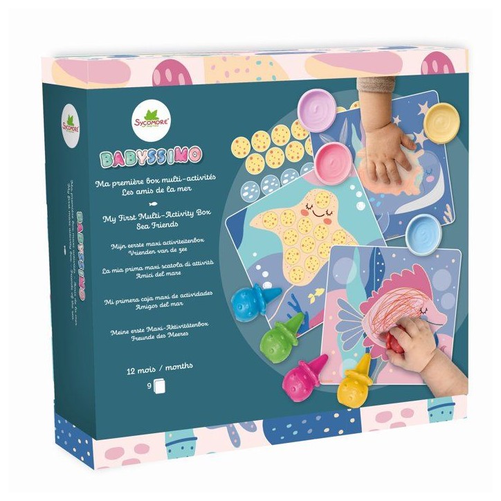 Coffret multi-activités XL - SYCOMORE - Babyssimo Amis de la Mer - Peinture - Coloriage - Autocollants Coffret multi-activités XL - SYCOMORE - Babyssimo Amis de la Mer - Peinture - Coloriage - Autocollants