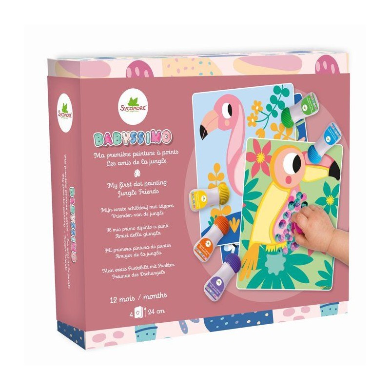 Peinture à points - SYCOMORE - Babyssimo Amis de la Jungle - 6 tampon