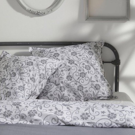Parure de lit 2 personnes - TODAY - Charme - Imprimé floral - 100% coton 57 fils - 3 pièces