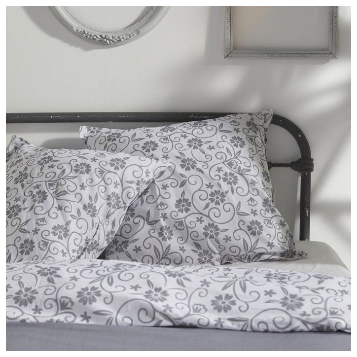 Parure de lit 2 personnes - TODAY - Charme - Imprimé floral - 100% coton 57 fils - 3 pièces Parure de lit 2 personnes - TODAY - Charme - Imprimé floral - 100% coton 57 fils - 3 pièces