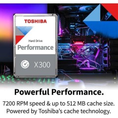 TOSHIBA - X300 - Disque dur interne - 4TB (512MB) - Performance Hard