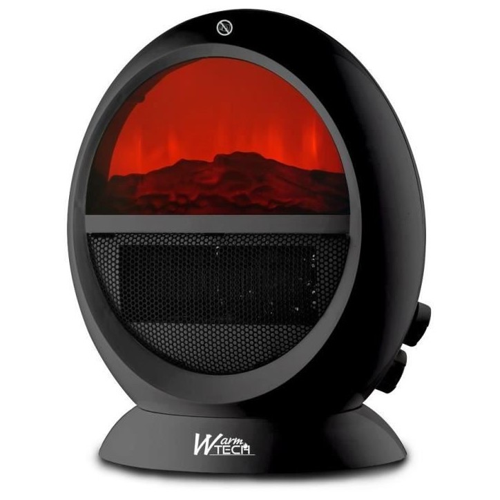 Foyer décoratif soufflant - 2000 W - WARMTECH - WTFED1500-N - ROND - Noir Foyer décoratif soufflant - 2000 W - WARMTECH - WTFED1500-N - ROND - Noir