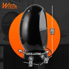Foyer décoratif soufflant - 2000 W - WARMTECH - WTFED1500-N - ROND -