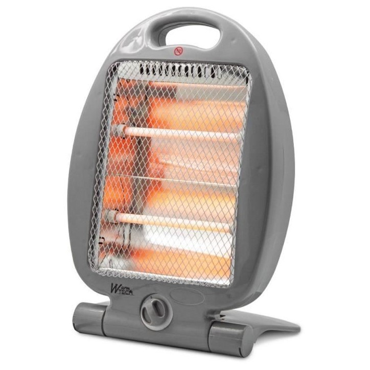 Chauffage halogène - 800 W - WARMTECH - WTHH800 - Gris