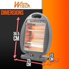 Chauffage halogène - 800 W - WARMTECH - WTHH800 - Gris