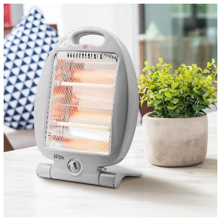 Chauffage halogène - 800 W - WARMTECH - WTHH800 - Gris