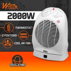 Chauffage soufflant - 2000 W - WARMTECH - WTFHO2001 - Blanc