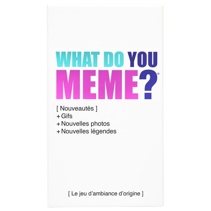Jeu d'ambiance - WHAT DO YOU MEME - Edition GIF - Cartes et GIF animés - Dès 17 ans