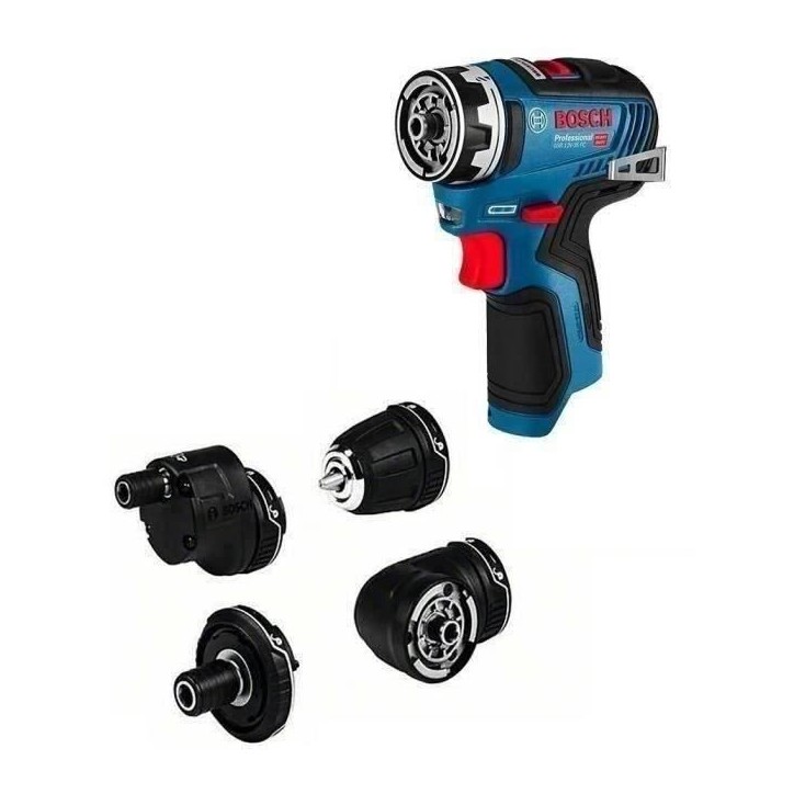 Perceuse-visseuse Bosch Professional GSR 12V-35 FC Flexiclick sans batterie avec 4 adaptateurs FlexiClick + L-BOXX - 06019H3003 Perceuse-visseuse Bosch Professional GSR 12V-35 FC Flexiclick sans batterie avec 4 adaptateurs FlexiClick + L-BOXX - 06019H3003