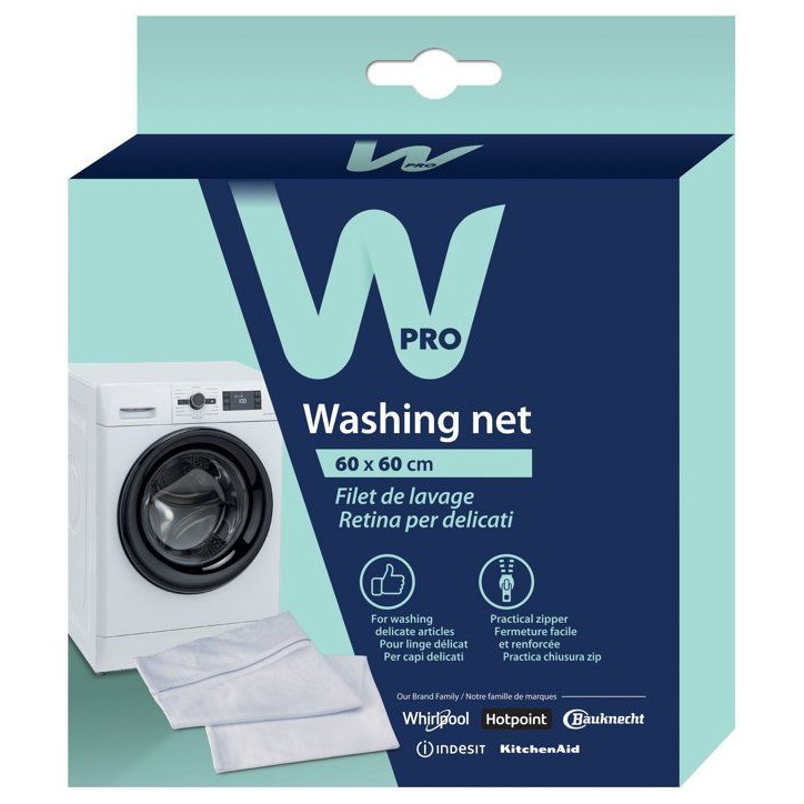 Filet de lavage linge - WPRO - WAS606 - Protection textile - Anti-perte - 60x60 cm