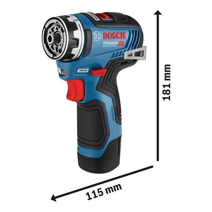 Perceuse-visseuse BOSCH PROFESSIONAL Flexiclick 12V 35 Nm sans batterie ni chargeur Brushless - GSR12V-35FC 06019H3004 Perceuse-visseuse BOSCH PROFESSIONAL Flexiclick 12V 35 Nm sans batterie ni chargeur Brushless - GSR12V-35FC 06019H3004
