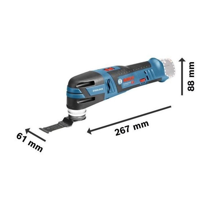 Découpeur-ponceur Bosch Professional GOP 12V-28 + 2 Batteries 3,0Ah + Accessoires + L-BOXX - 06018B5006 Découpeur-ponceur Bosch Professional GOP 12V-28 + 2 Batteries 3,0Ah + Accessoires + L-BOXX - 06018B5006