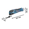 Découpeur-ponceur Bosch Professional GOP 12V-28 + 2 Batteries 3,0Ah + Découpeur-ponceur Bosch Professional GOP 12V-28 + 2 Batteries 3,0Ah +