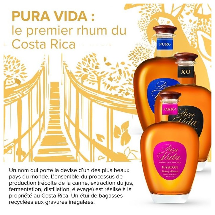 PURA VIDA - XO - Rhum Vieux - 40,0% Vol. - 70 cl PURA VIDA - XO - Rhum Vieux - 40,0% Vol. - 70 cl