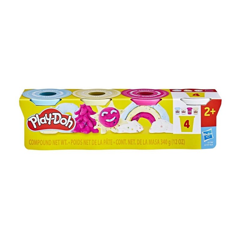 Play-Doh pack de 4 pots de pâte a modeler confettis - PLAY-DOH - G17