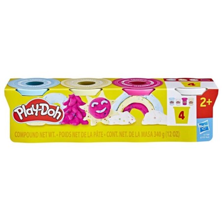 Play-Doh pack de 4 pots de pâte a modeler confettis - PLAY-DOH - G17