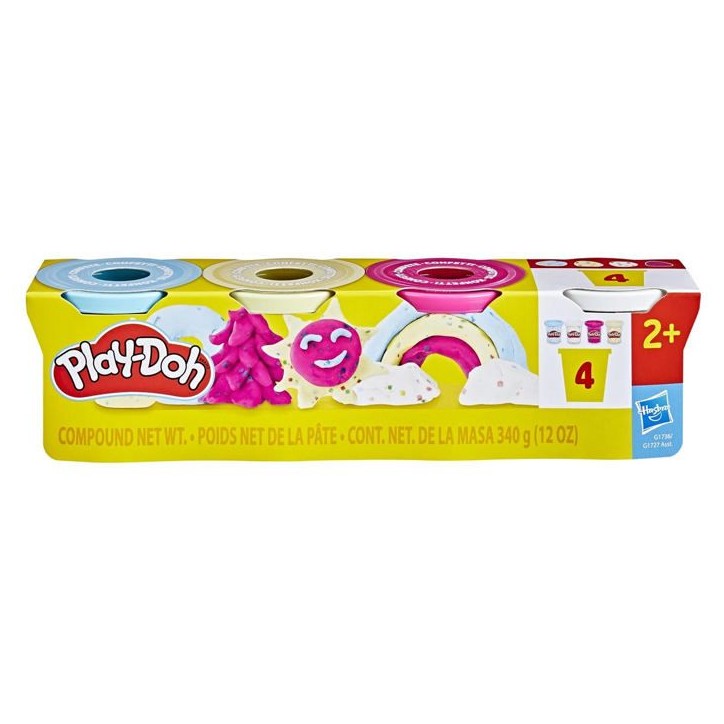 Play-Doh pack de 4 pots de pâte a modeler confettis - PLAY-DOH - G17365X0